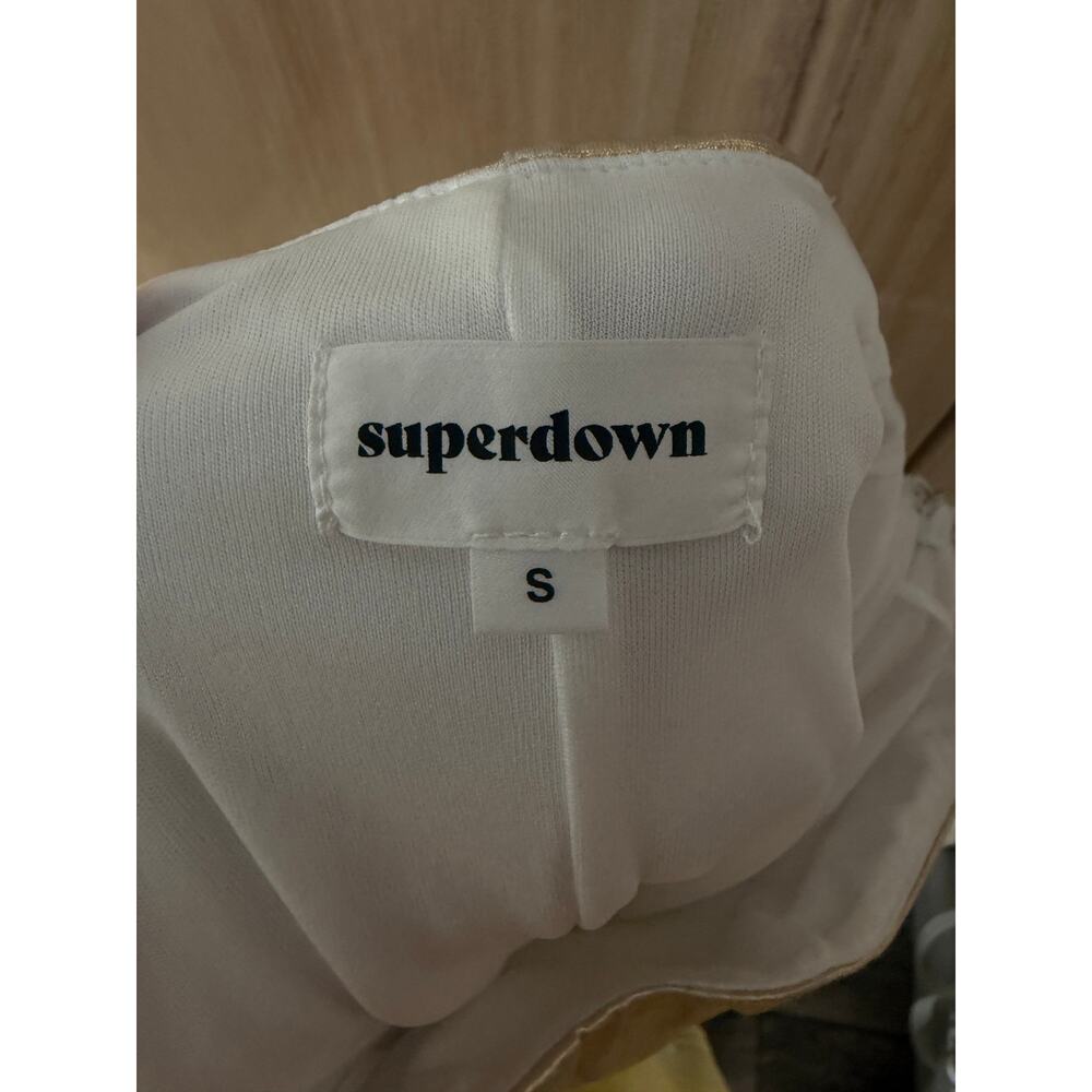 Superdown Pearl Maxi Set Tank top + Skirt Pale Gold Metallic Size Medium / Small - Picture 11 of 12